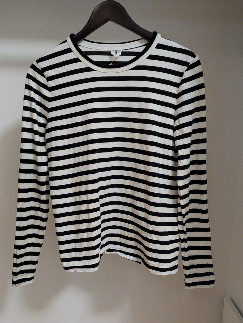 ARKET Signature Long-Sleeve striped top black and white Size Small